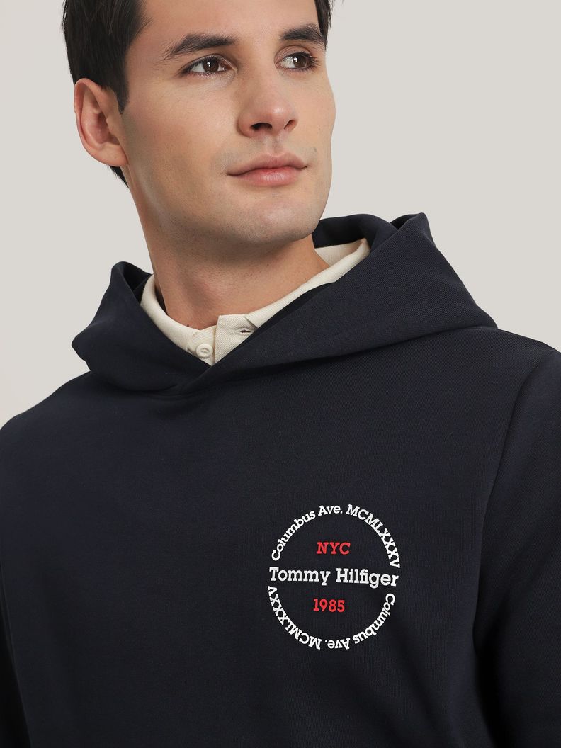 Polerón Hoodie Con Logo Chest Azul Tommy Hilfiger-3