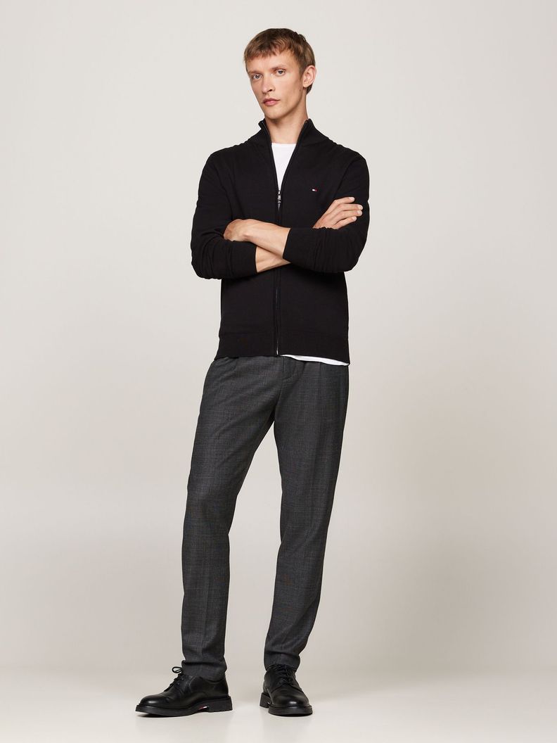Sweater Essential Cotton Con Cierre Negro Tommy Hilfiger-1