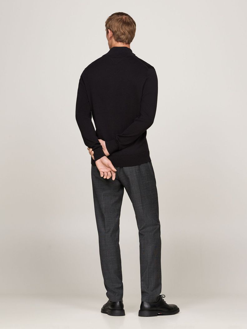 Sweater Essential Cotton Con Cierre Negro Tommy Hilfiger-2