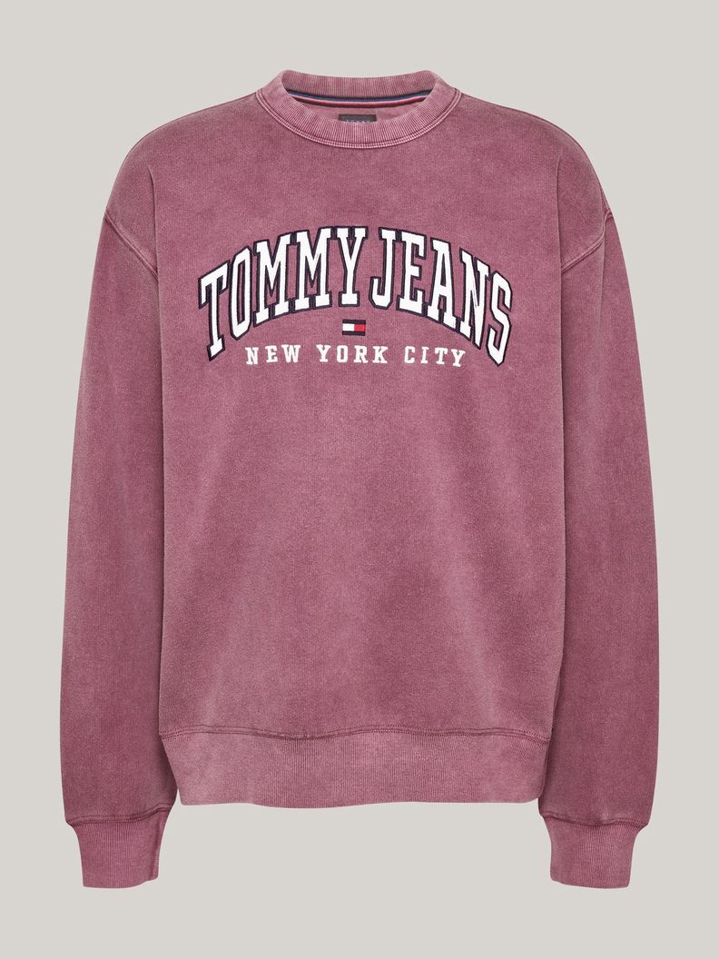 Polerón Varsity Logo Corte Amplio Morado Tommy Hilfiger-4