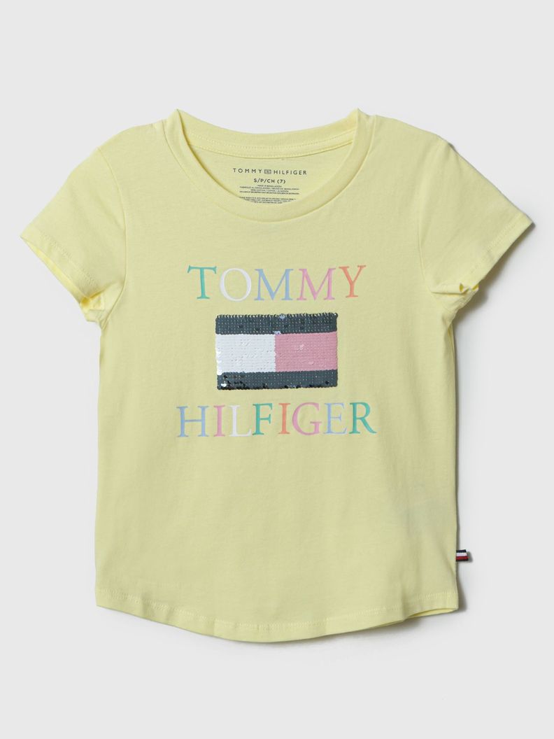 Polera Con Bandera Lentejuelas Amarillo Tommy Hilfiger-0