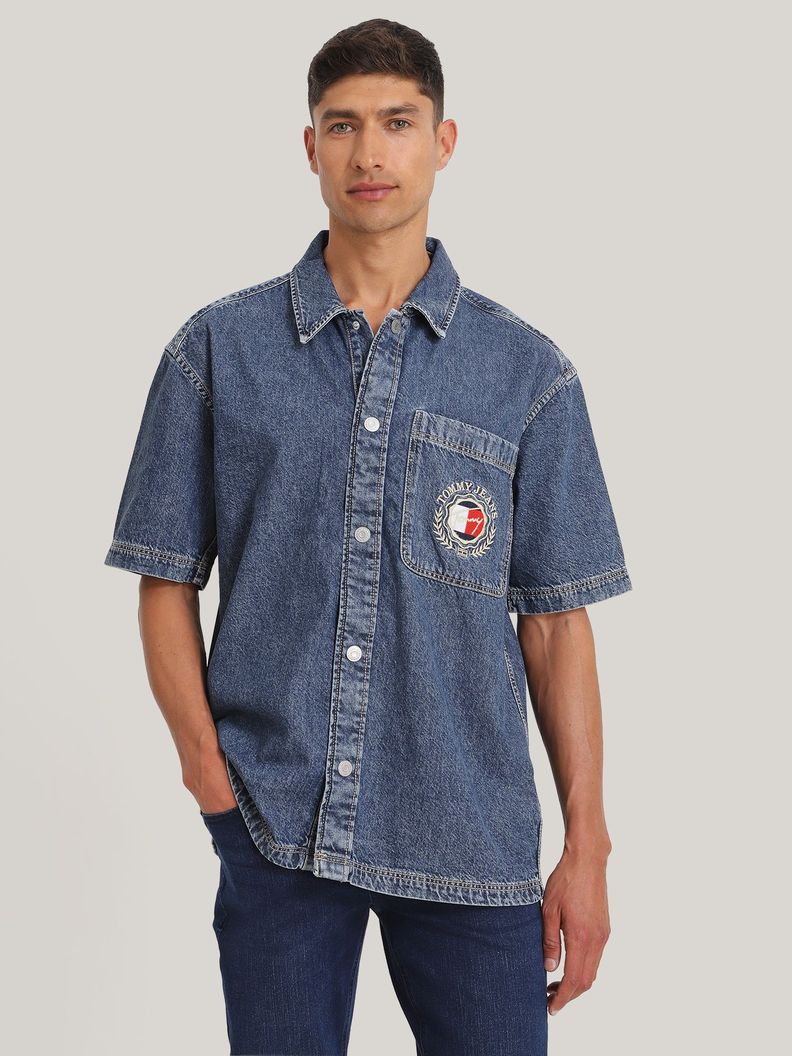 Sobrecamisa Prep Explorer Luxe C Logo Azul Tommy Jeans-0