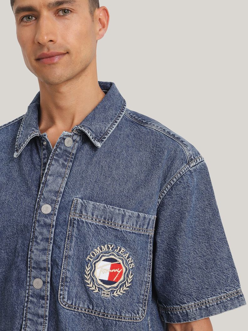 Sobrecamisa Prep Explorer Luxe C Logo Azul Tommy Jeans-3