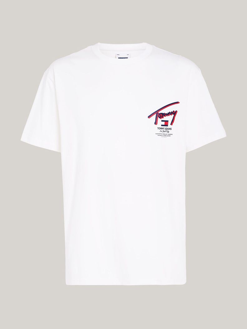 Polera Con Logo 3D Regular Fit Blanco Tommy Jeans-4