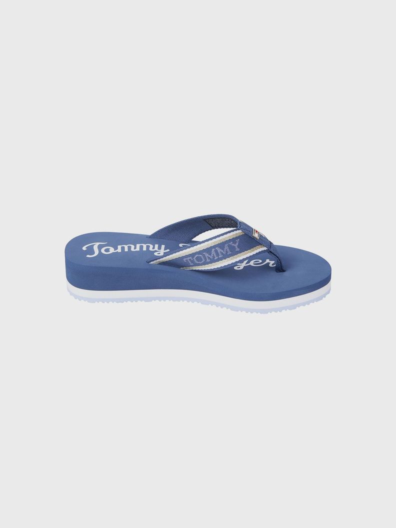 Sandalias Signature Con Logo Azul Tommy Hilfiger-0
