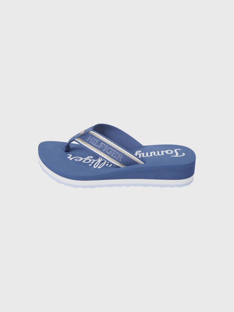Sandalias Signature Con Logo Azul Tommy Hilfiger-3