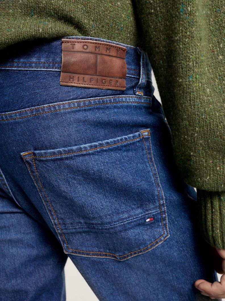 Jeans Denton Con Efecto Lavado Azul Tommy Hilfiger-3