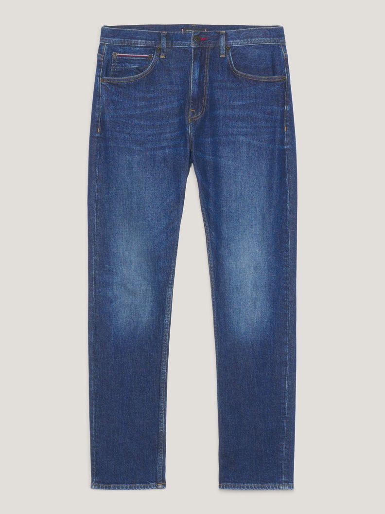 Jeans Denton Con Efecto Lavado Azul Tommy Hilfiger-4
