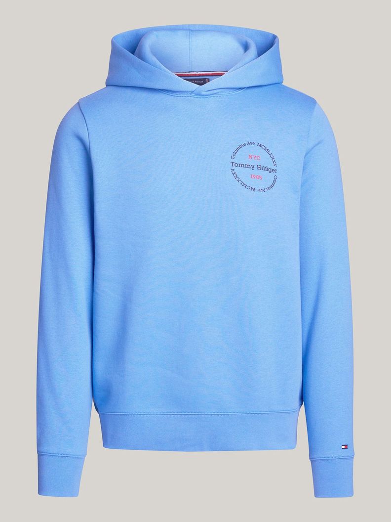 Polerón Hoodie Con Logo Chest Celeste Tommy Hilfiger-4