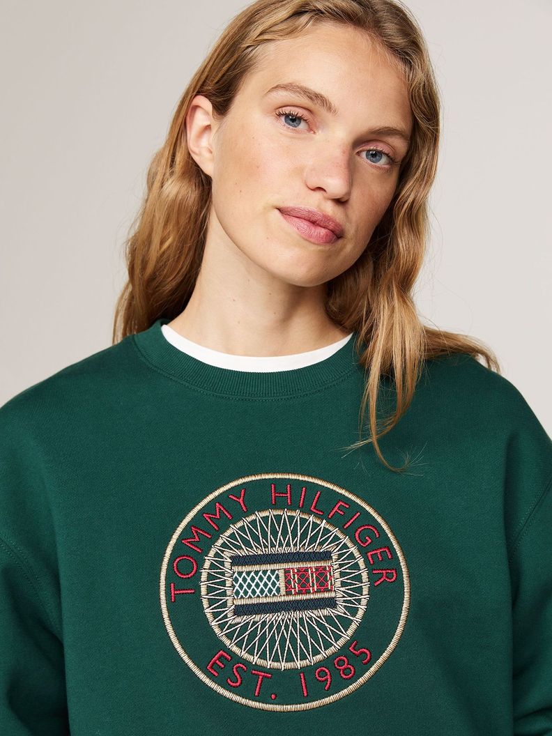 Polerón Nautico Logo Bordado Verde Tommy Hilfiger-3