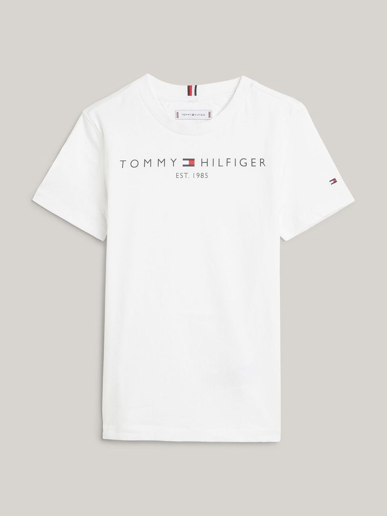 Polera Kids Essential Logo C-Neck Blanco Tommy Hilfiger-4