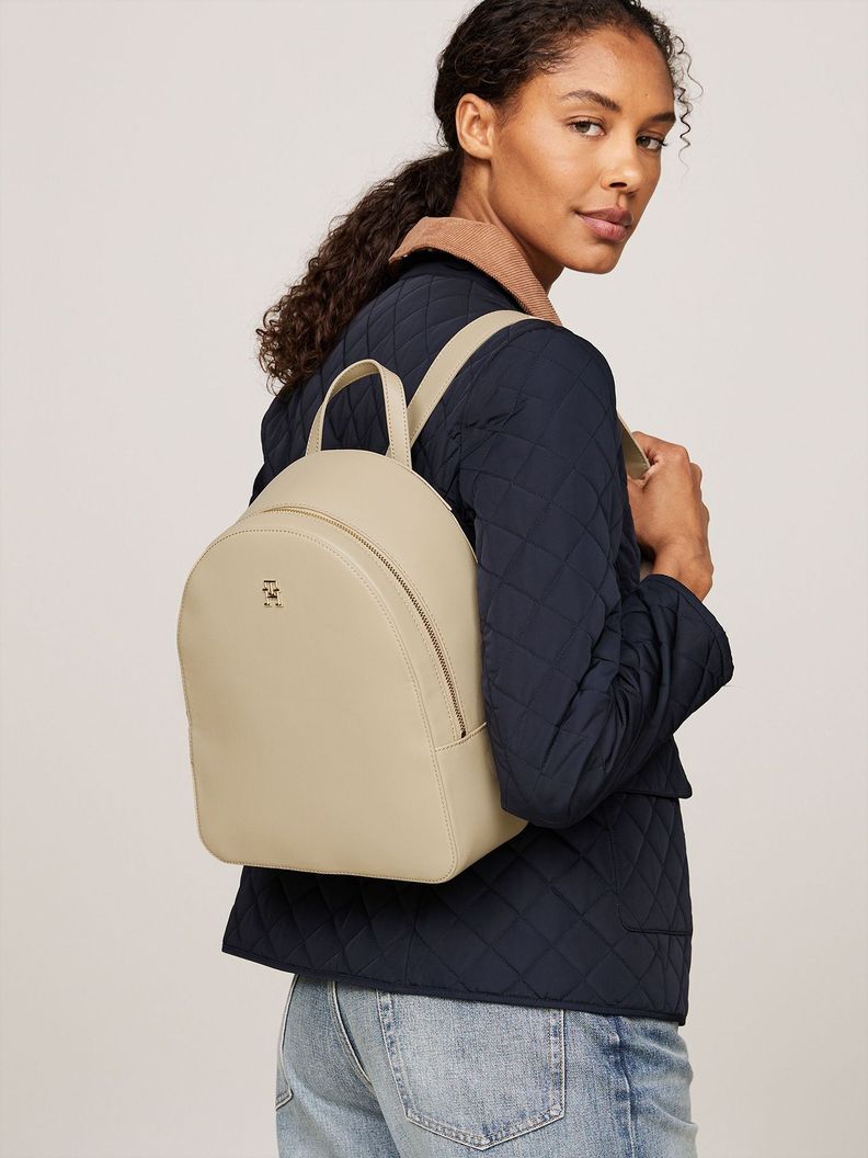 Mochila Con Monotipo Hilfiger Beige Tommy Hilfiger-1