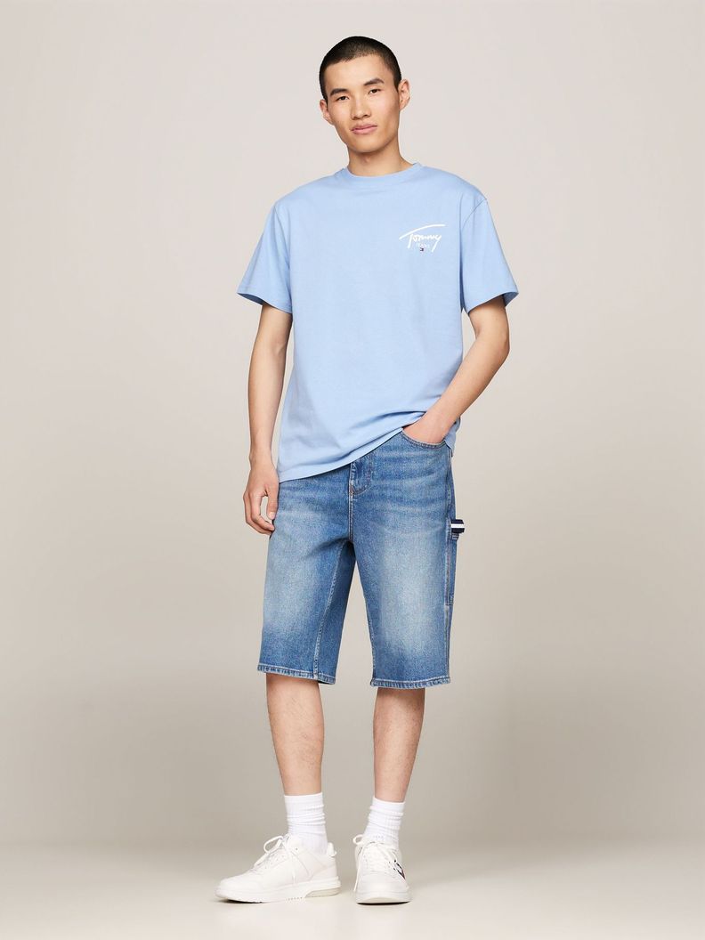 Polera Con Logo Signature Celeste Tommy Jeans-1