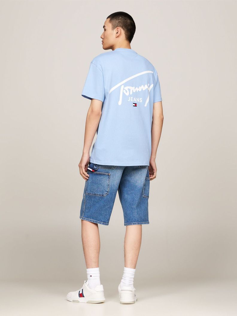 Polera Con Logo Signature Celeste Tommy Jeans-2