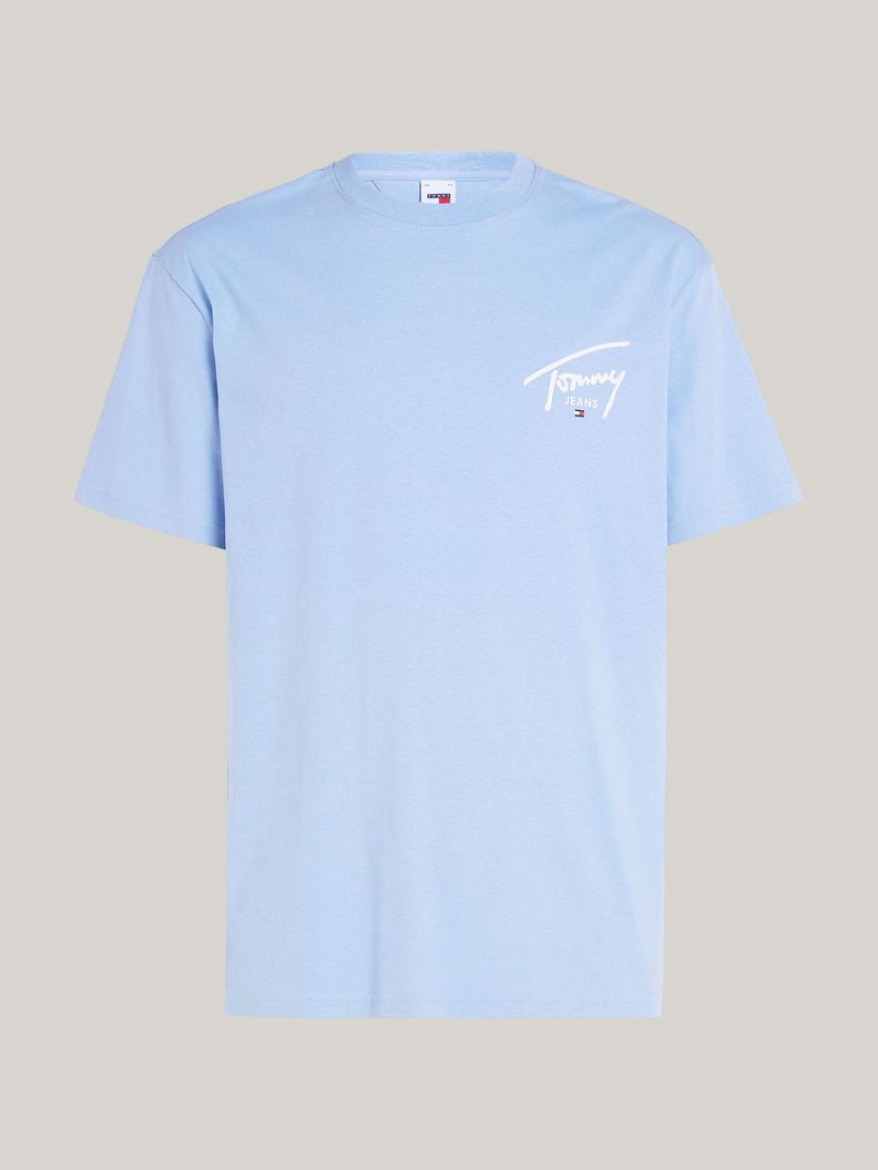 Polera Con Logo Signature Celeste Tommy Jeans-4
