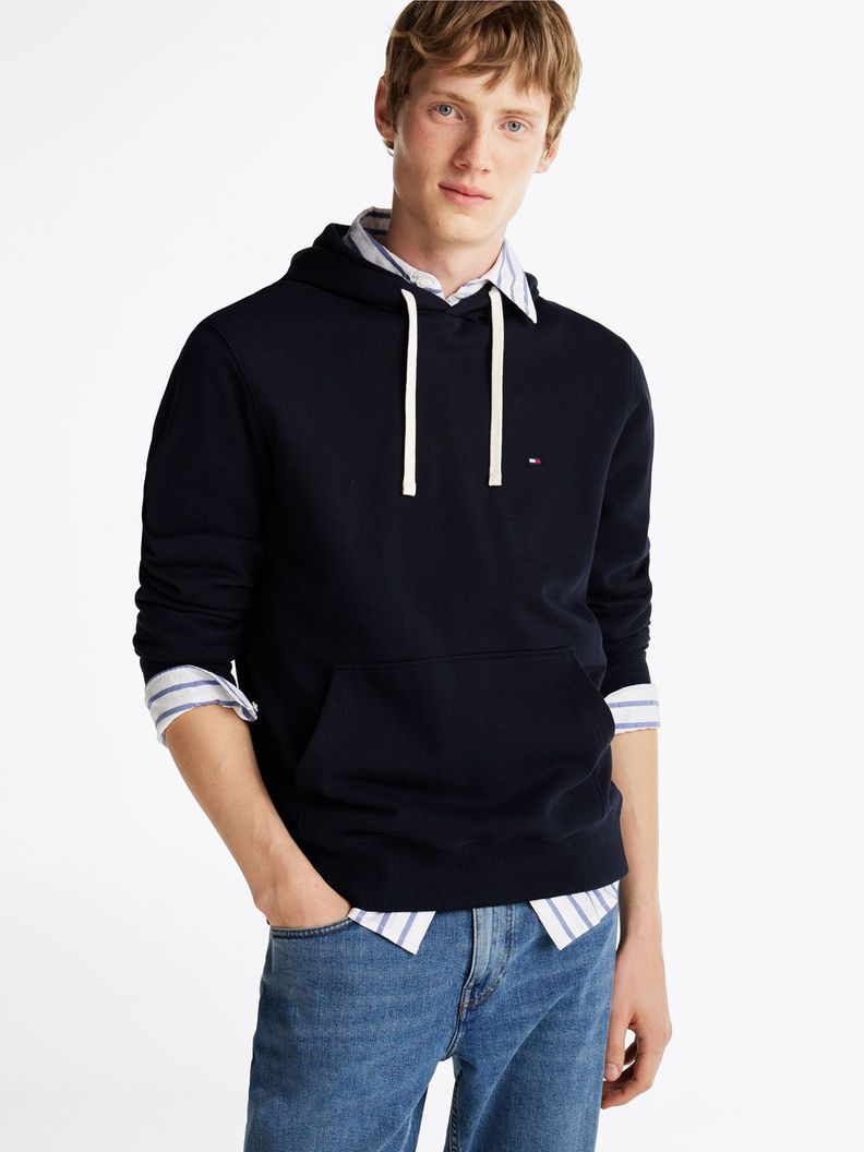Polerón Hoodie Con Logo Bordado Azul Tommy Hilfiger-0