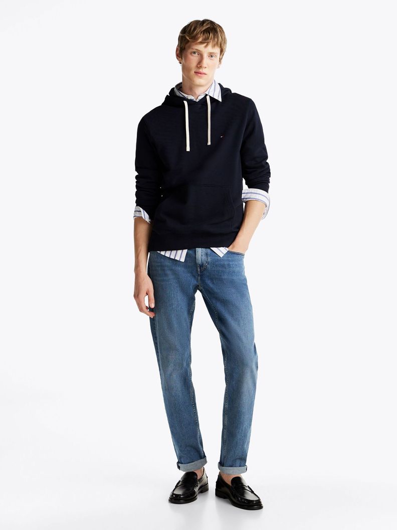 Polerón Hoodie Con Logo Bordado Azul Tommy Hilfiger-1