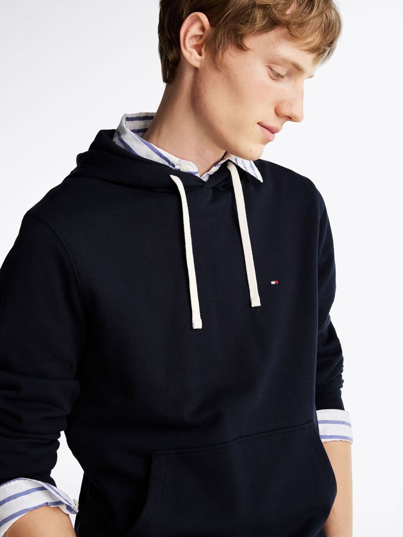 Polerón Hoodie Con Logo Bordado Azul Tommy Hilfiger-3