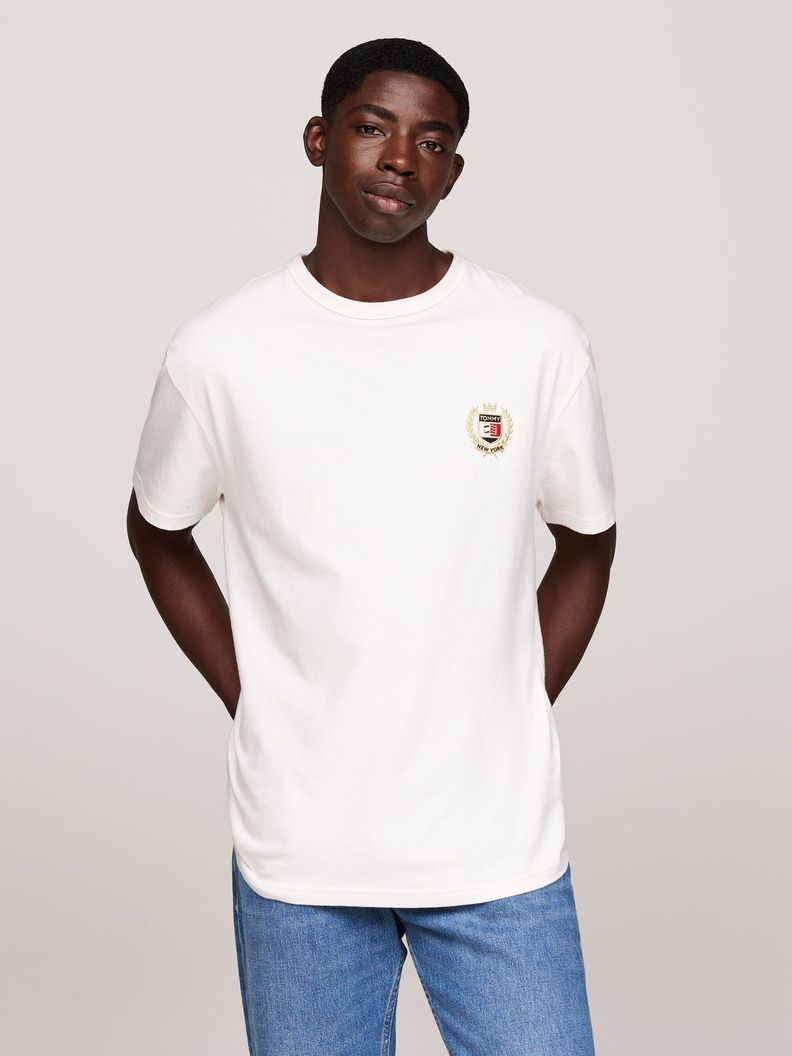 Polera Crest Flag Logo Blanco Tommy Hilfiger-0