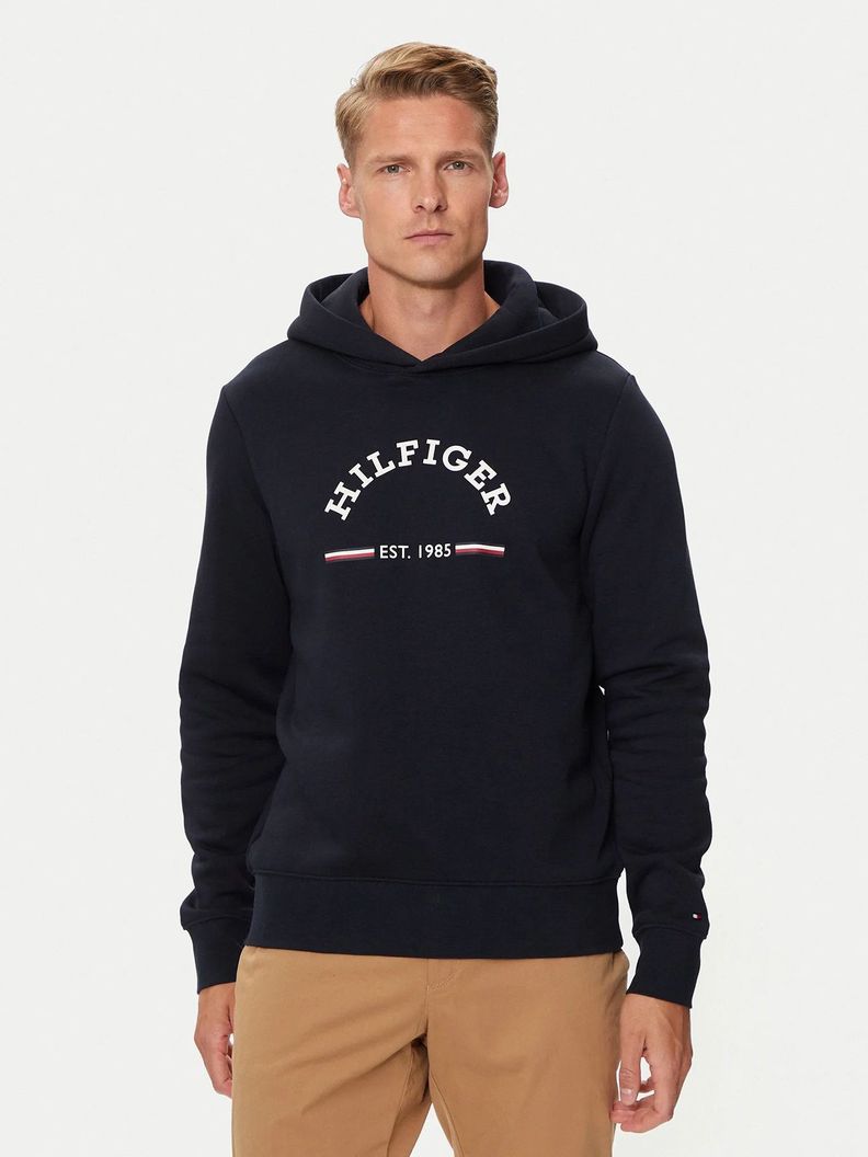 Polerón Con Gorro Y Logo Estampado Azul Tommy Hilfiger-0