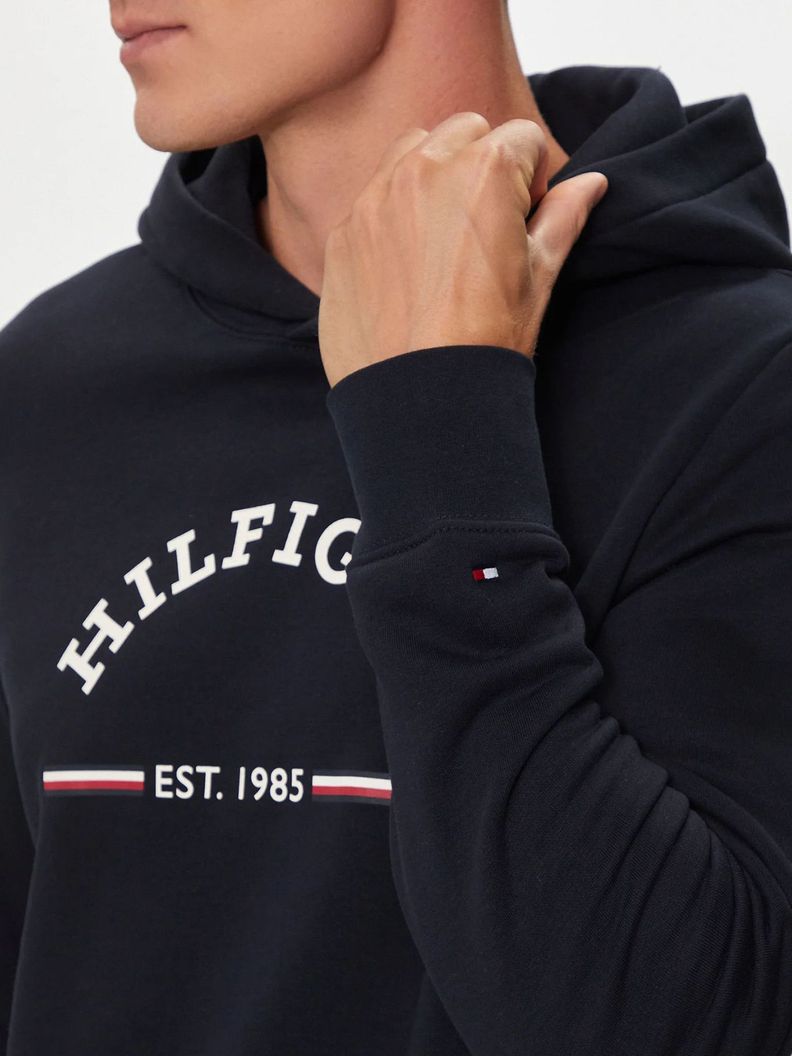 Polerón Con Gorro Y Logo Estampado Azul Tommy Hilfiger-3