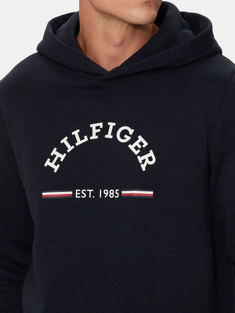 Polerón Con Gorro Y Logo Estampado Azul Tommy Hilfiger-4