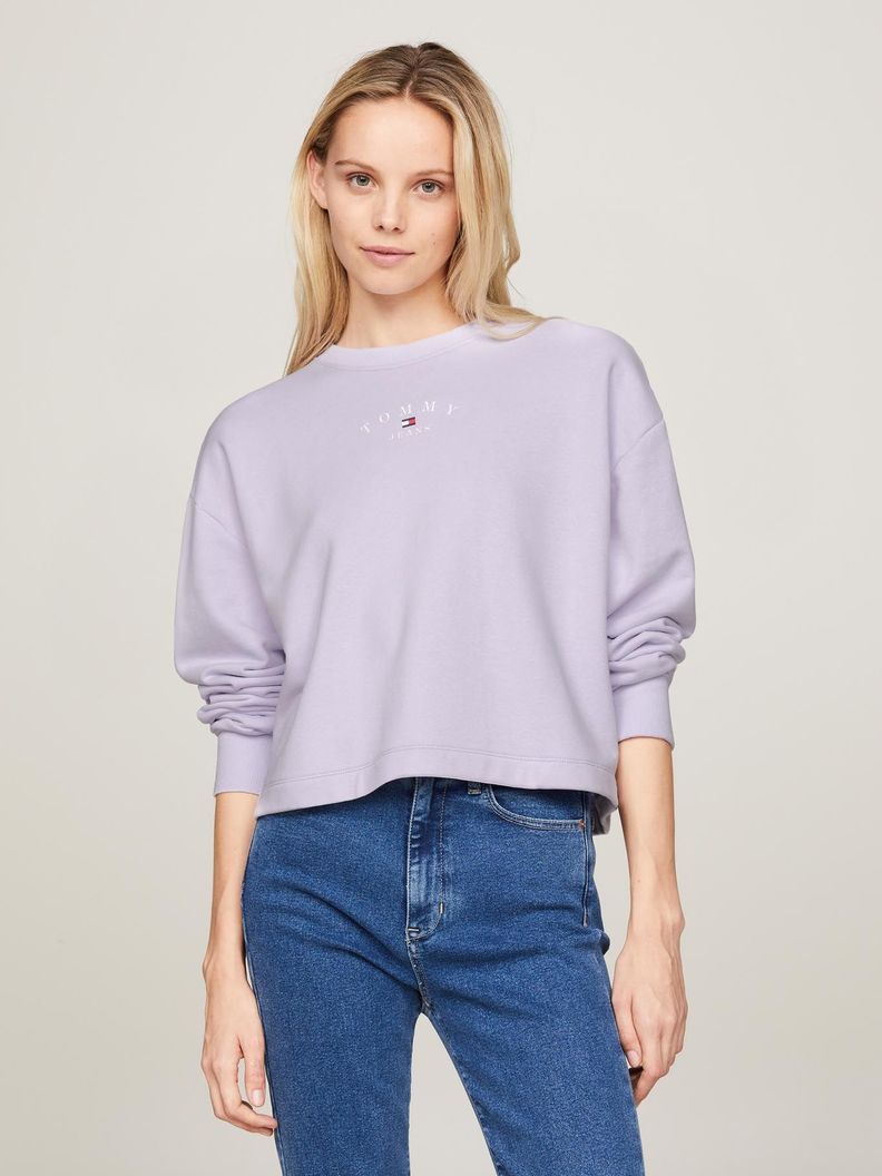 Polerón Relaxed Essential Logo Lila Tommy Jeans-0