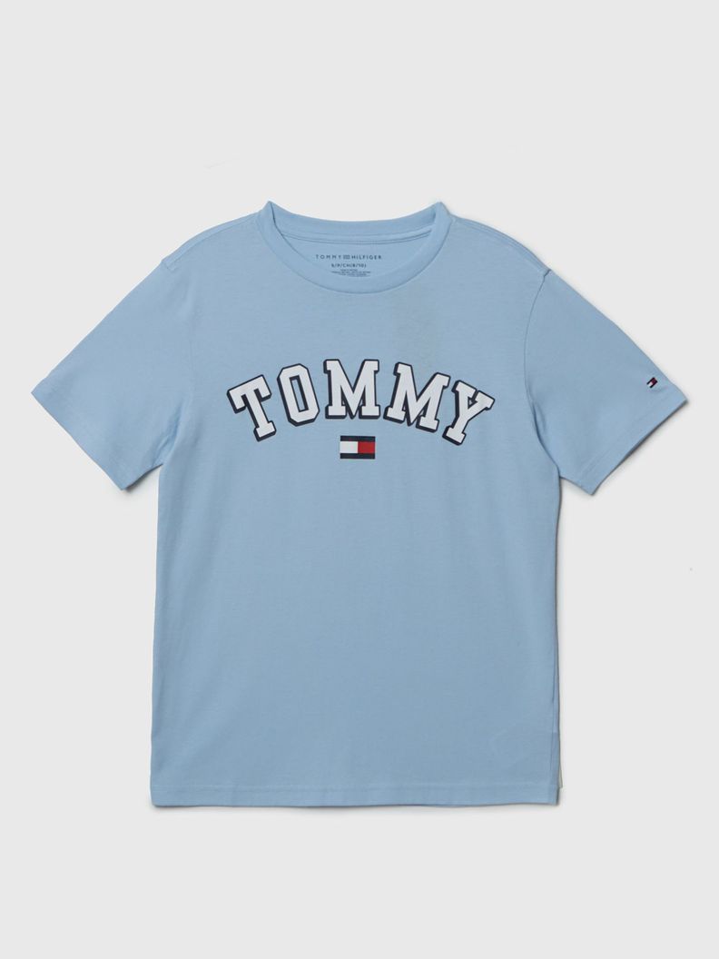 Polera Logo - Circular Celeste Tommy Hilfiger-0