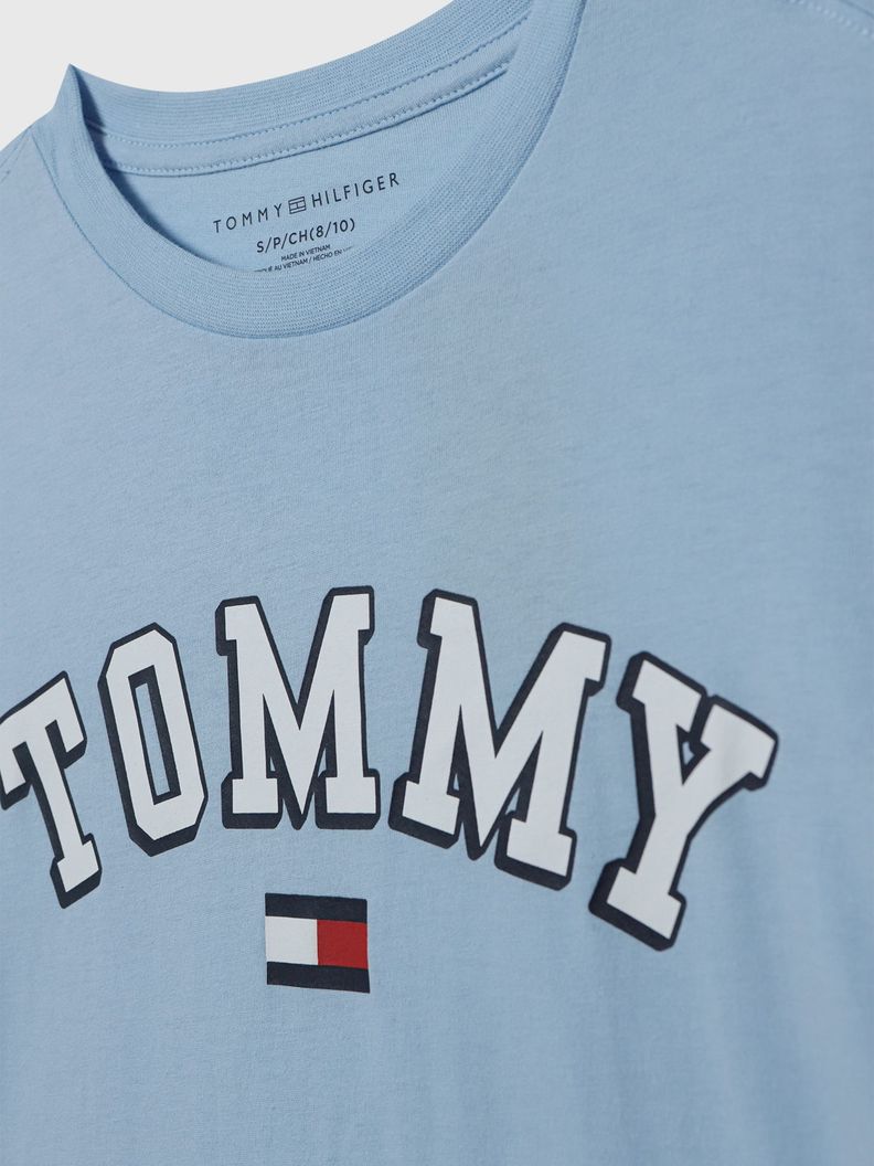 Polera Logo - Circular Celeste Tommy Hilfiger-3