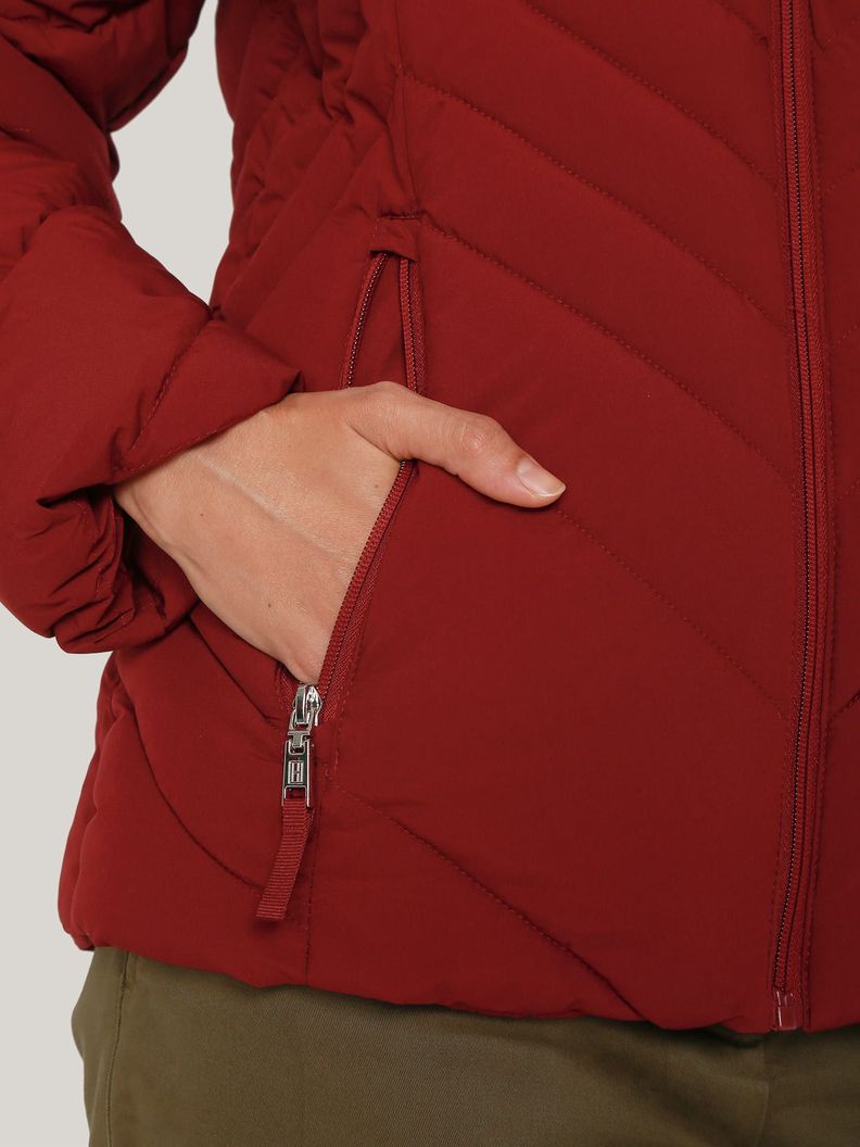 Parka Acolchada Con Gorro Teddy Rojo Tommy Hilfiger-4