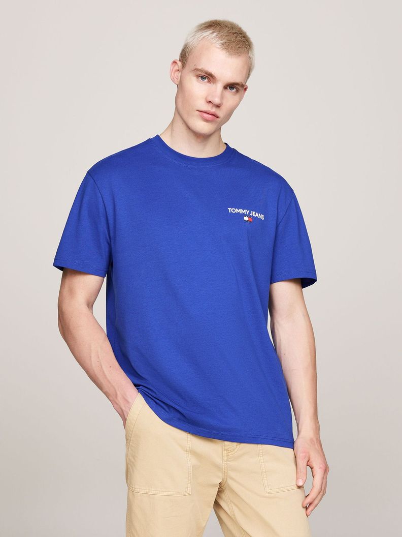 Polera Con Logo En La Espalda Azul Tommy Jeans-0