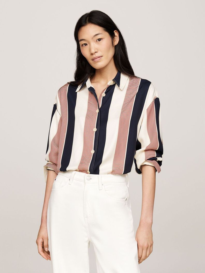 Camisa Logo Metálico Rayas C Multicolor Tommy Hilfiger-0