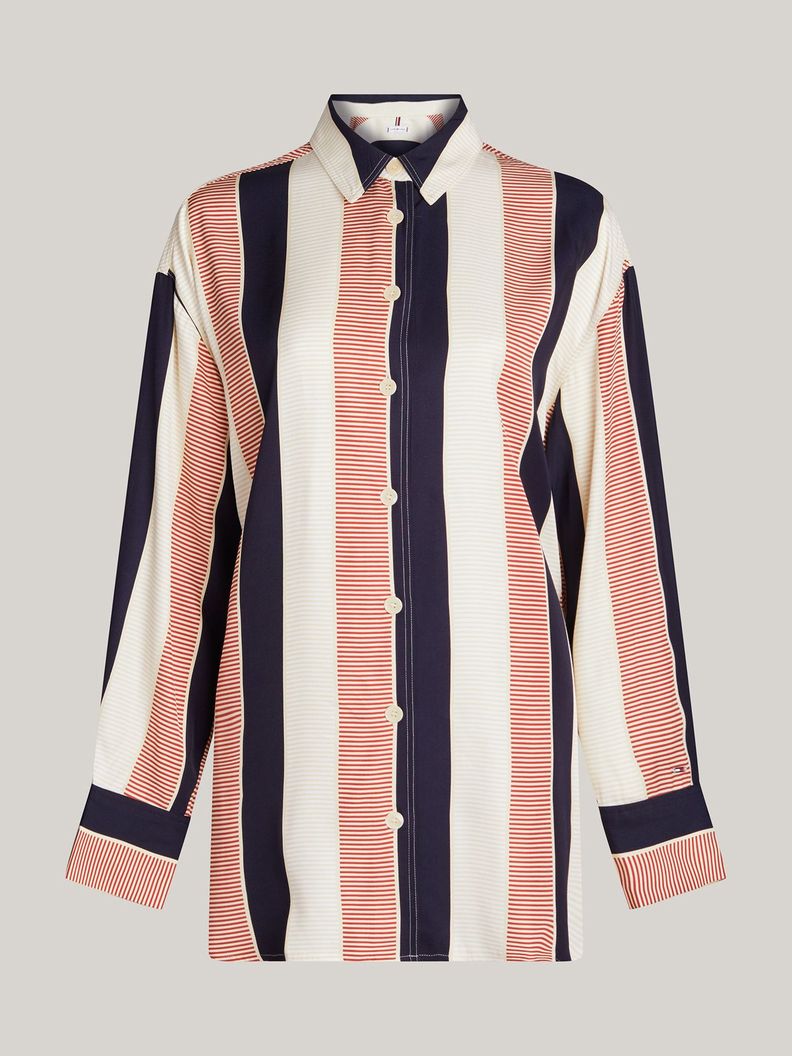 Camisa Logo Metálico Rayas C Multicolor Tommy Hilfiger-4