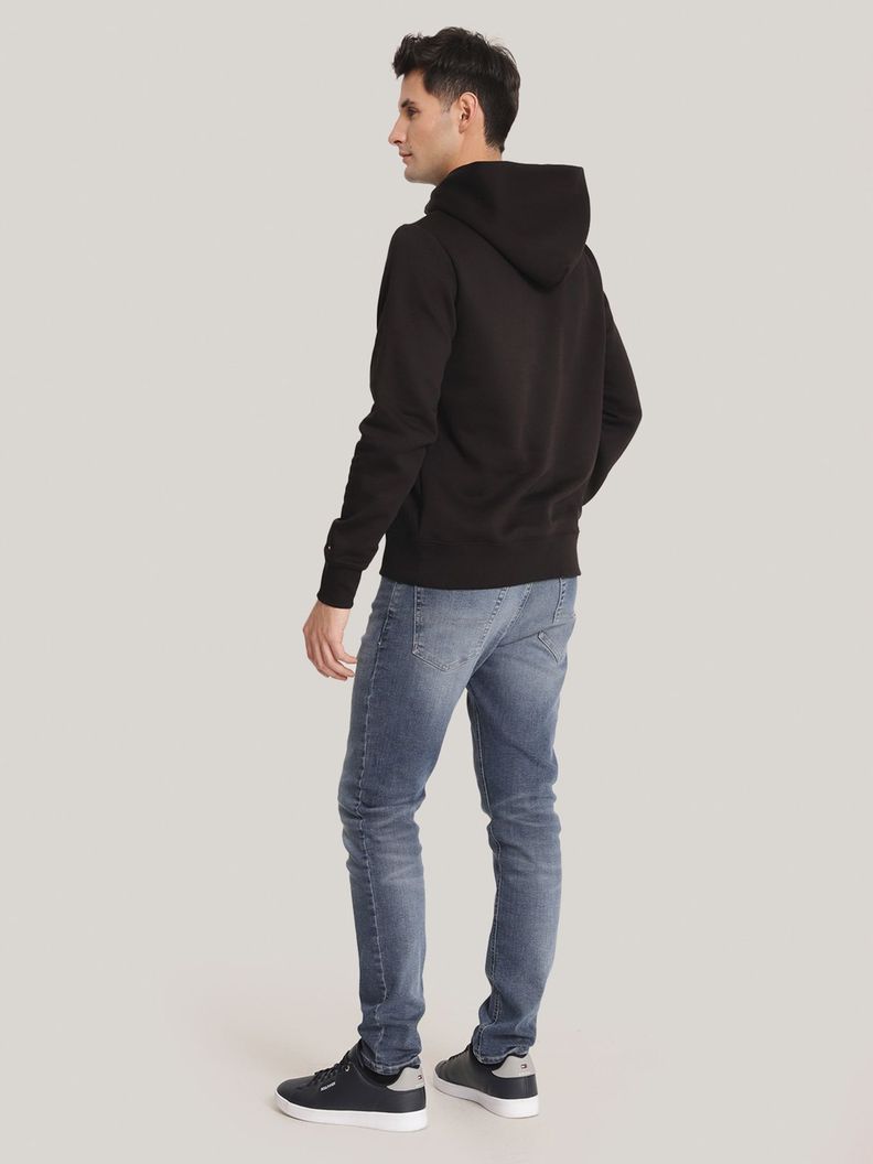 Polerón Hoodie Con Logo Chest Negro Tommy Hilfiger-2