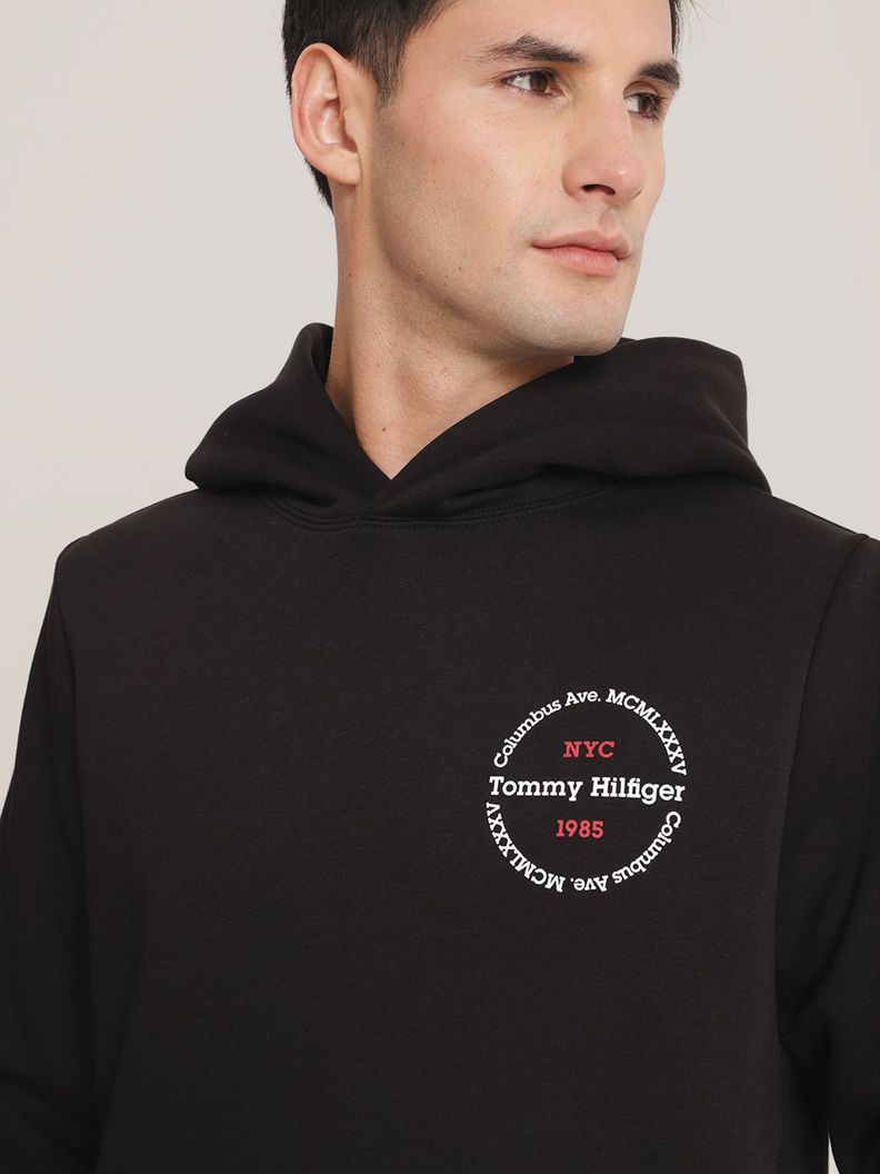 Polerón Hoodie Con Logo Chest Negro Tommy Hilfiger-3
