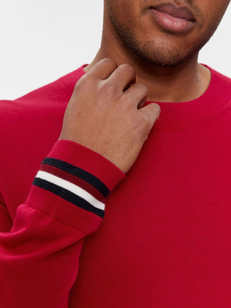 SWEATER GLOBAL STRIPE LOGO ROJO TOMMY HILFIGER-3