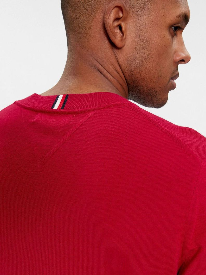 SWEATER GLOBAL STRIPE LOGO ROJO TOMMY HILFIGER-4