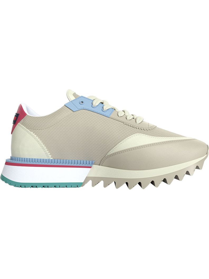 Zapatillas Dentadas Tj Con Logo Beige Tommy Hilfiger Tommy
