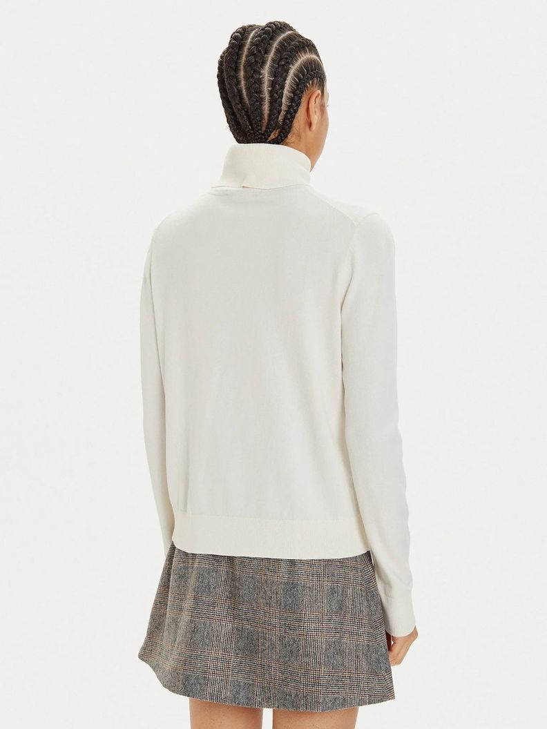 Sweater De Cuello Alto Con Logo Blanco Tommy Hilfiger-2