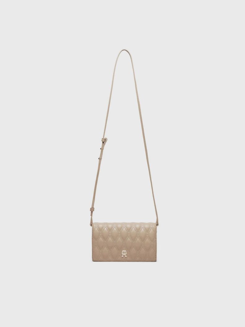 Bandolera Refined Con Acolchada Beige Tommy Hilfiger-4
