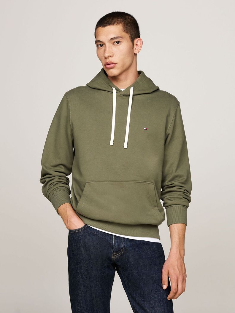 Polerón Hoodie Con Logo Bordado Verde Tommy Hilfiger-0