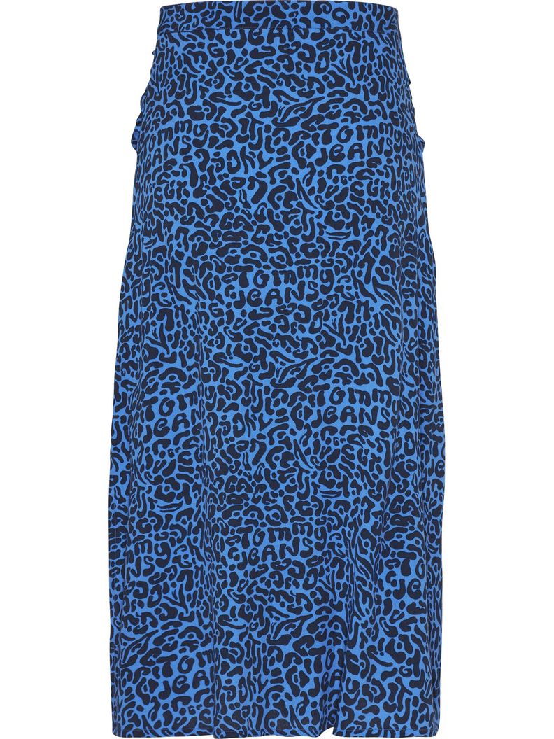 Falda Animal Print Azul Tommy Jeans-1