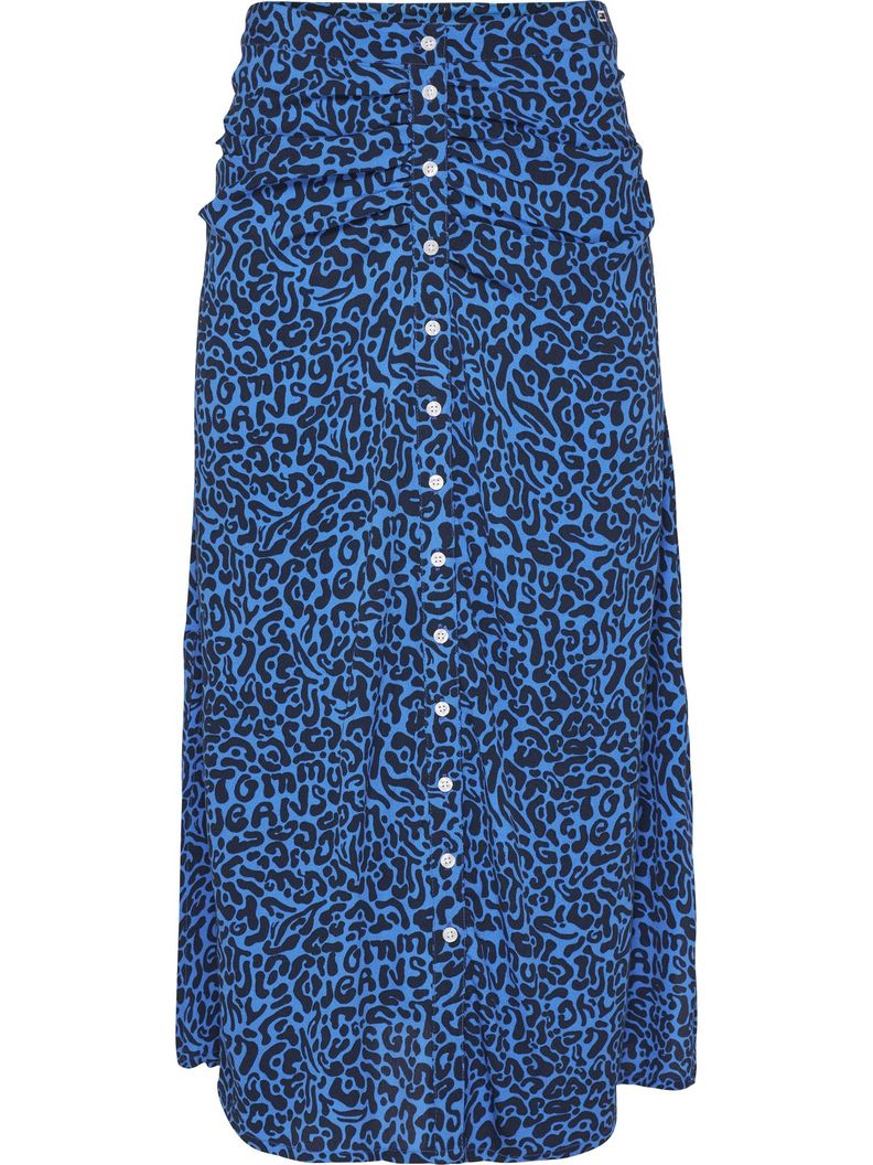 Falda Animal Print Azul Tommy Jeans-0