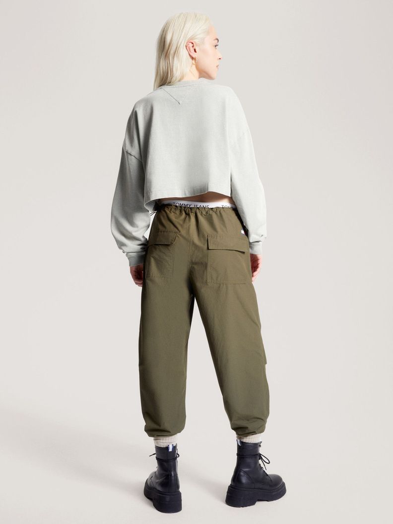 Polerón College Cropped Gris Tommy Jeans-2