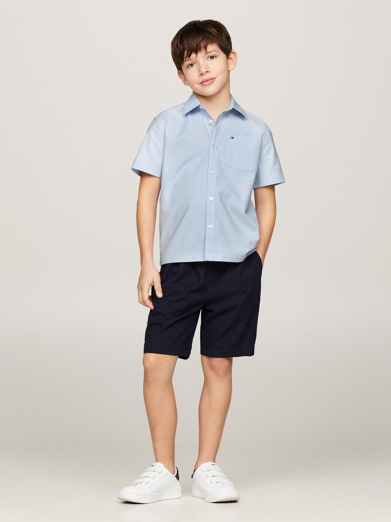 Camisa Logo Esencial Celeste Tommy Hilfiger-1