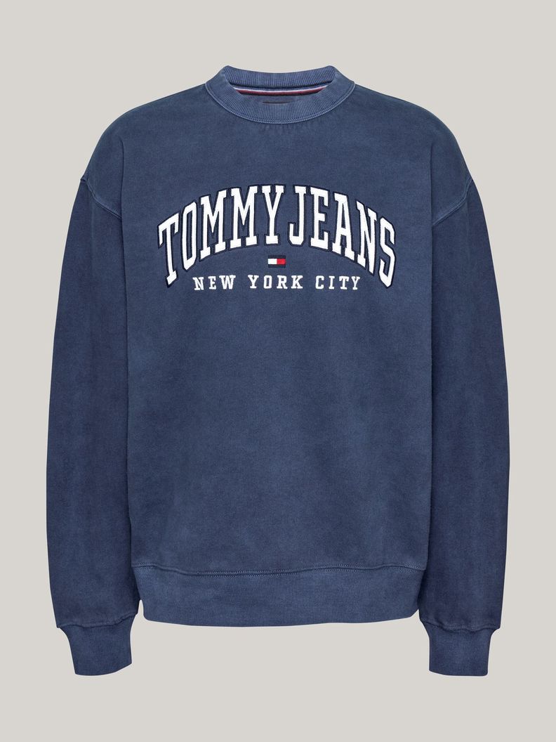 Polerón Varsity Logo Corte Amplio Azul Tommy Hilfiger-4
