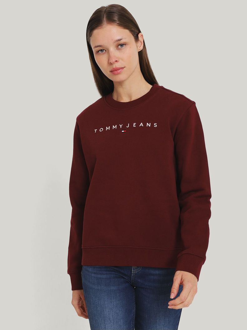 Polerón Essential Linear Logo Burdeo Tommy Jeans-0