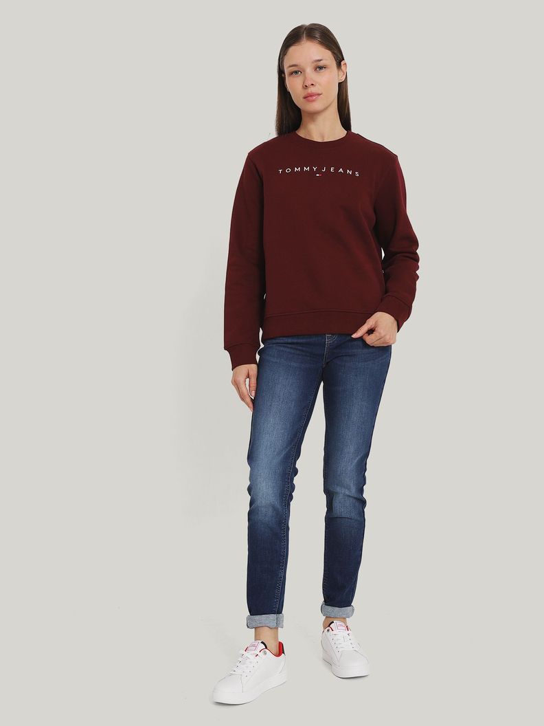 Polerón Essential Linear Logo Burdeo Tommy Jeans-1