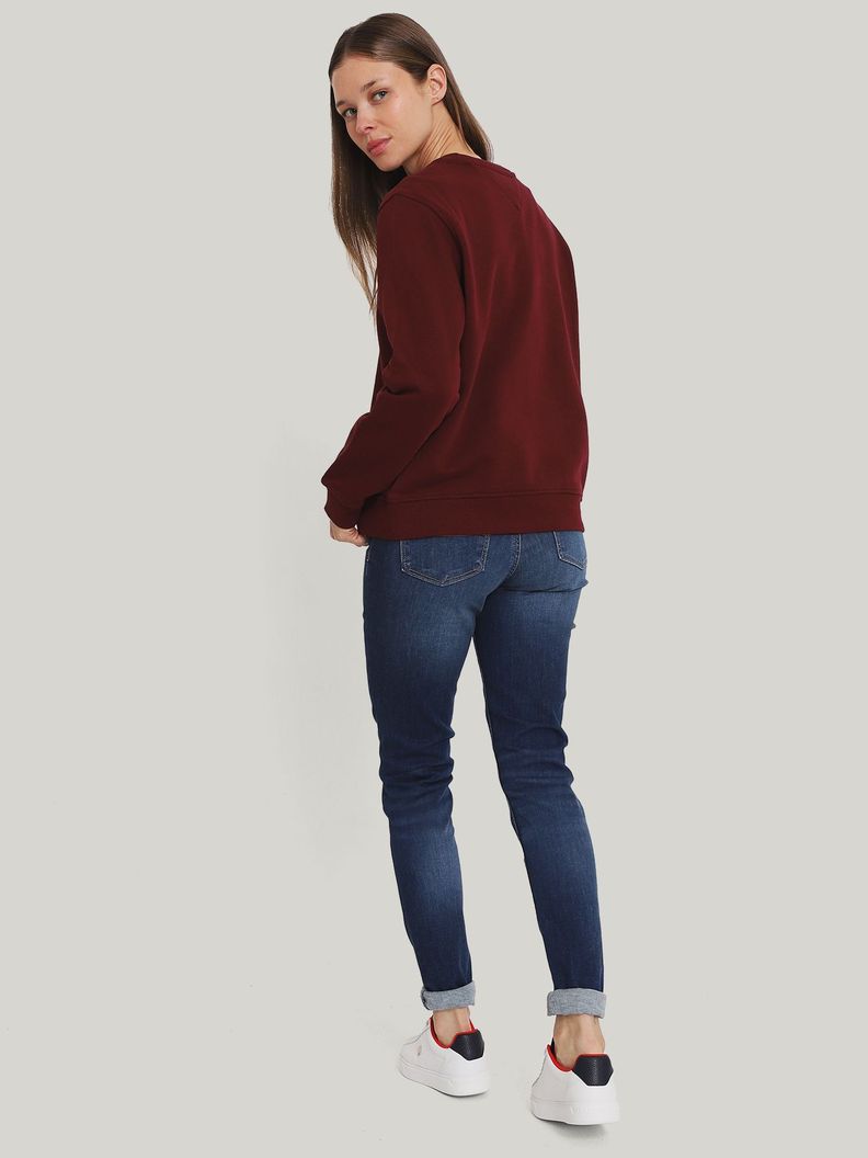 Polerón Essential Linear Logo Burdeo Tommy Jeans-2