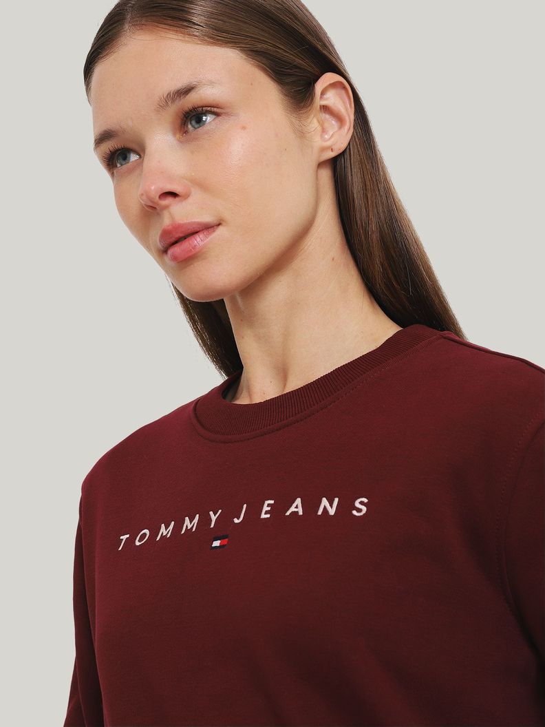 Polerón Essential Linear Logo Burdeo Tommy Jeans-3
